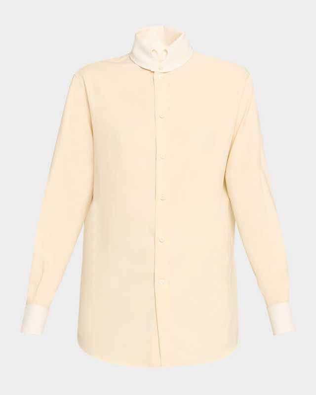 Thea Dylan-Collar Silk Shirt